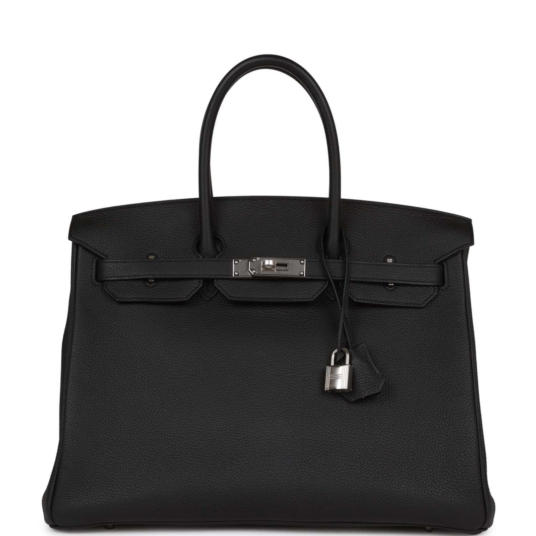top quality Hermes Birkin 35 Black Togo Palladium Hardware