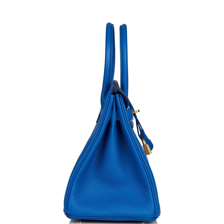 Top quality Hermes Birkin 30 Bleu France Togo Gold Hardware