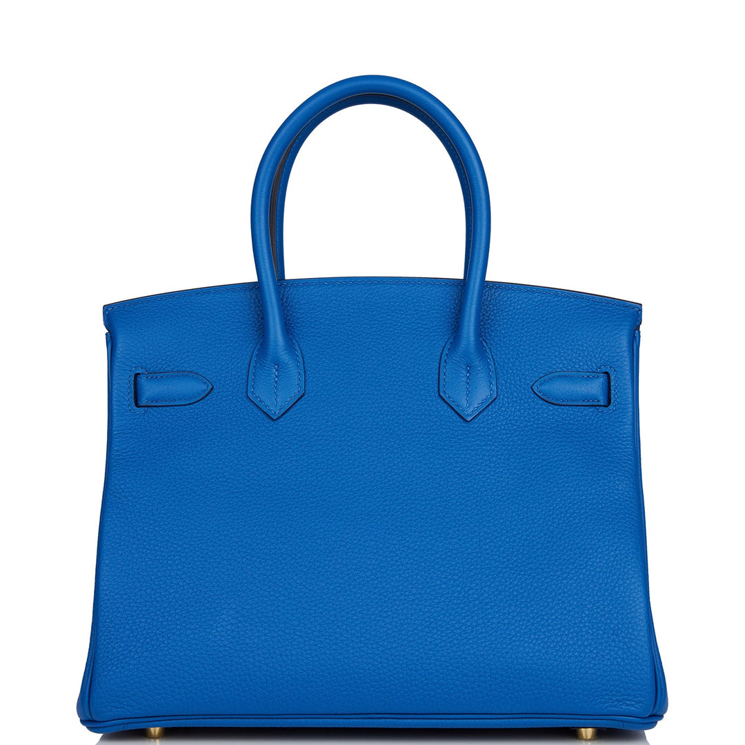 Top quality Hermes Birkin 30 Bleu France Togo Gold Hardware