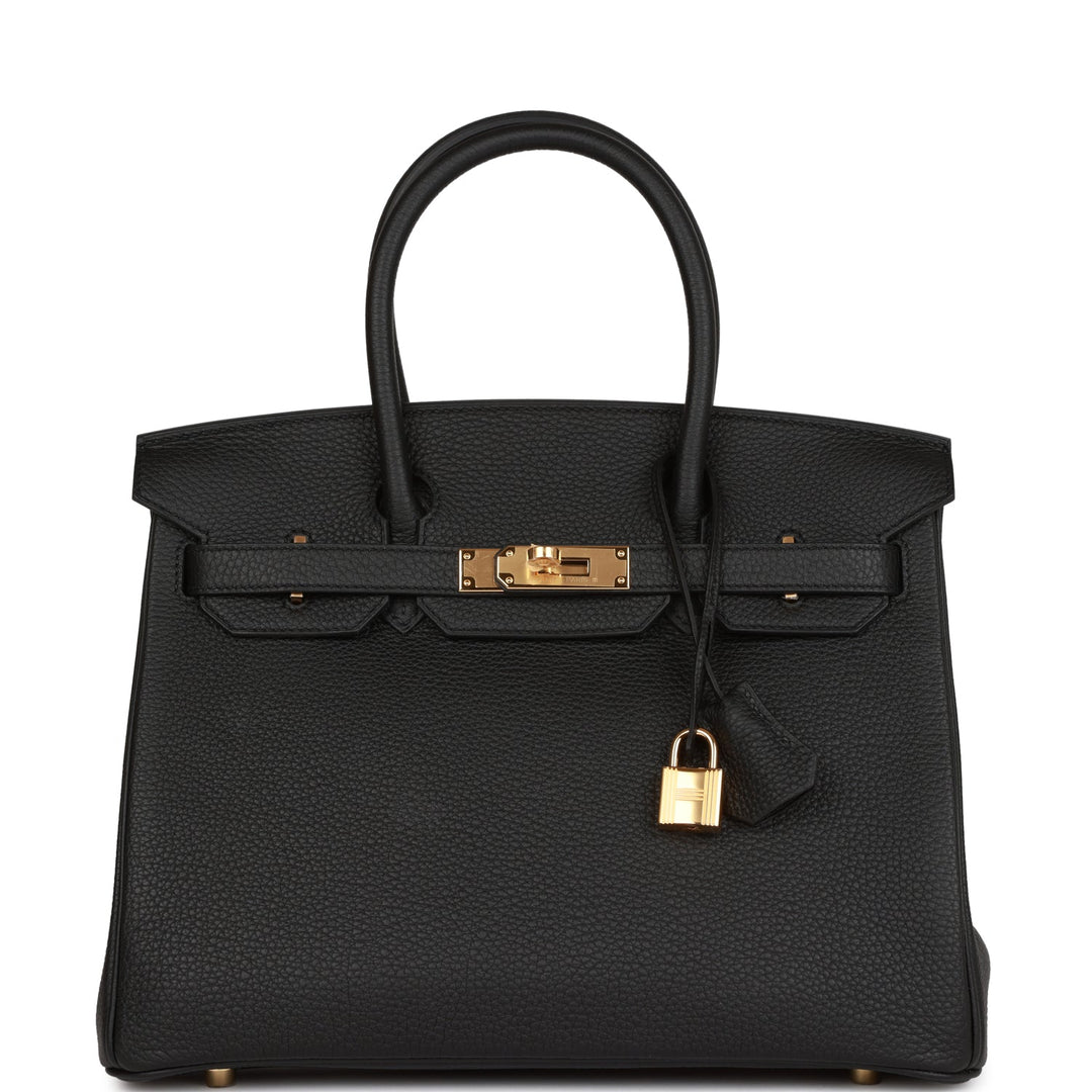 top quality Hermes Birkin 30 Black Togo Gold Hardware