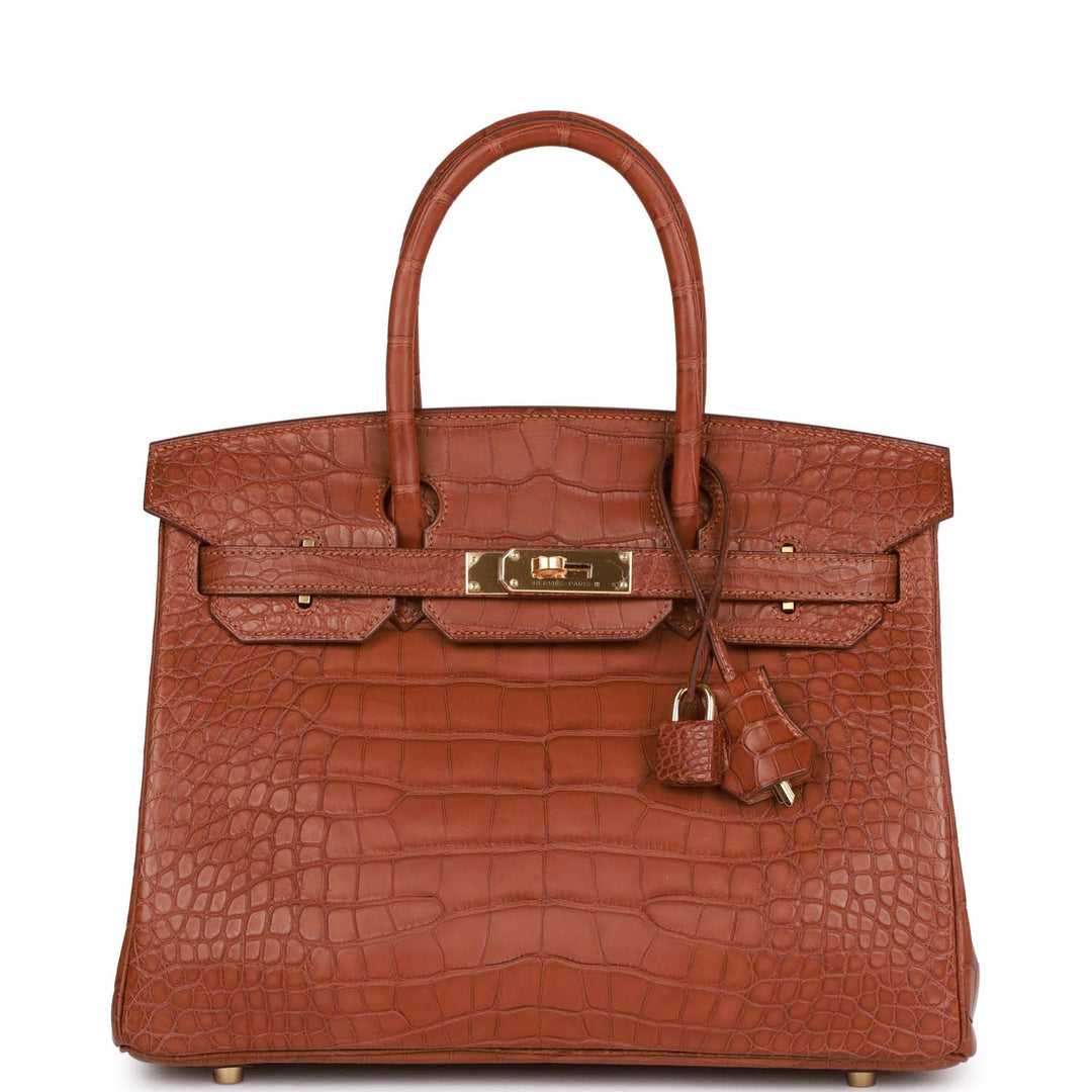 top quality Hermes Birkin 30 Gold Matte Alligator Gold Hardware