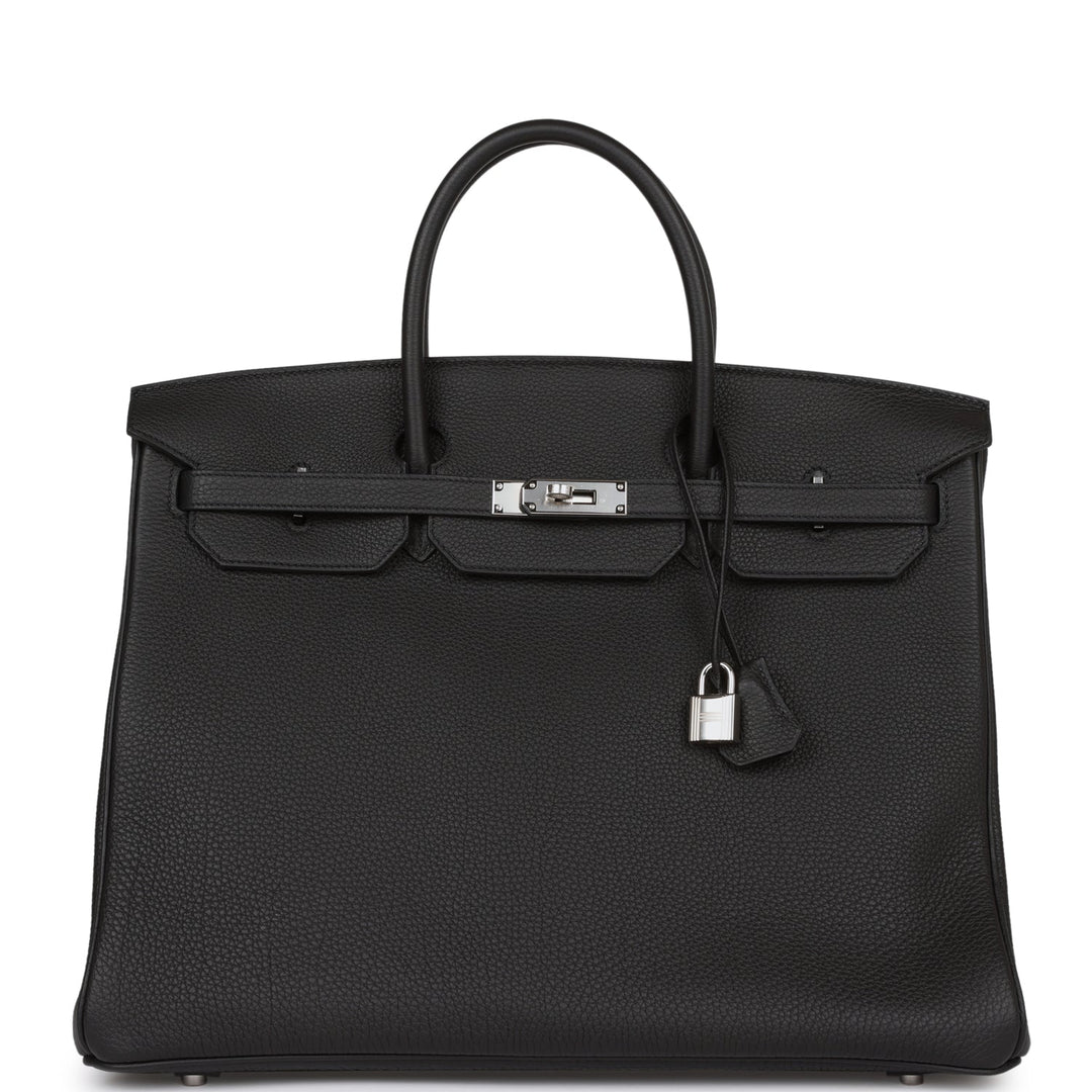 top quality Hermes Birkin 40 Black Togo Palladium Hardware