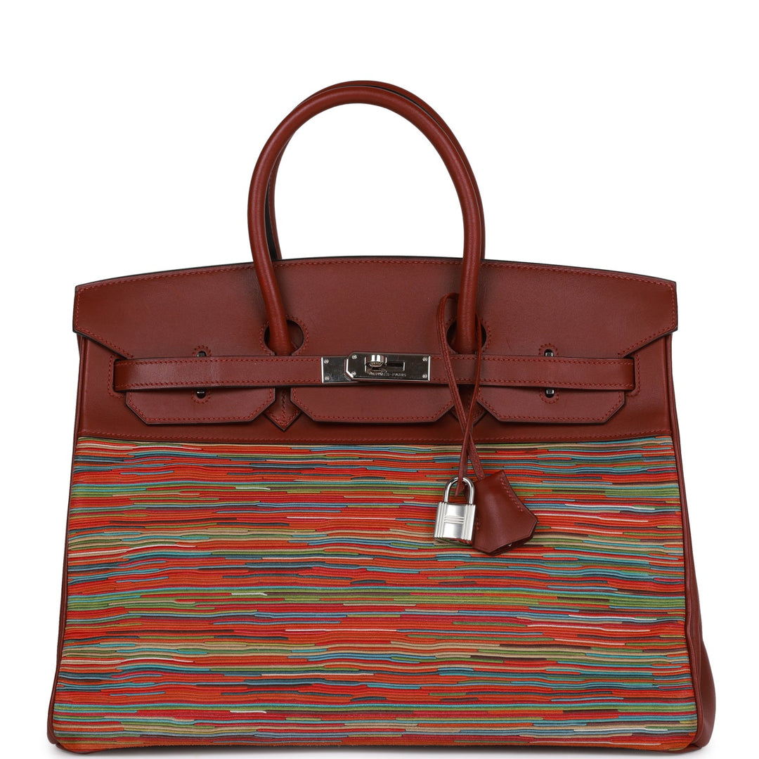 top quality Hermes Birkin 35 Vibrato Rouge H Boxcalf Palladium Hardware