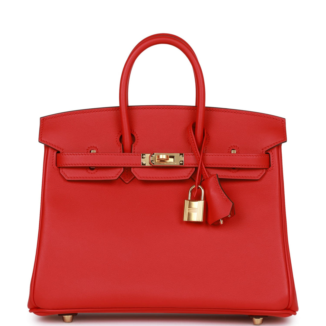 top quality Hermes Birkin 25 Rouge De Coeur Swift Gold Hardware