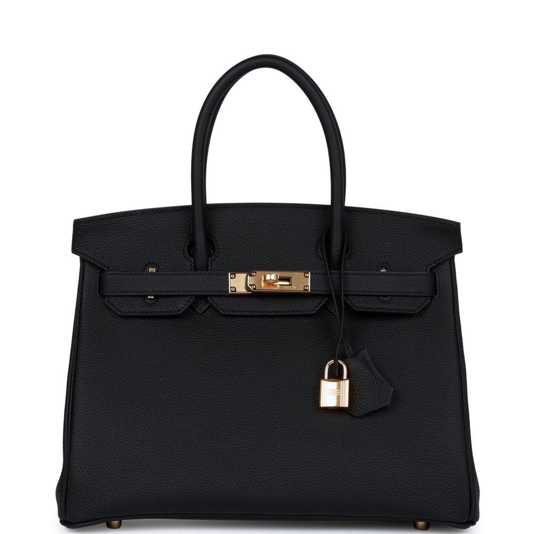top quality Hermes Birkin 30 Black Togo Gold Hardware