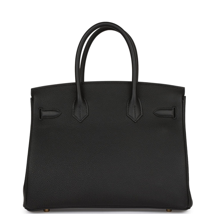 Top quality Hermes Birkin 30 Black Togo Gold Hardware