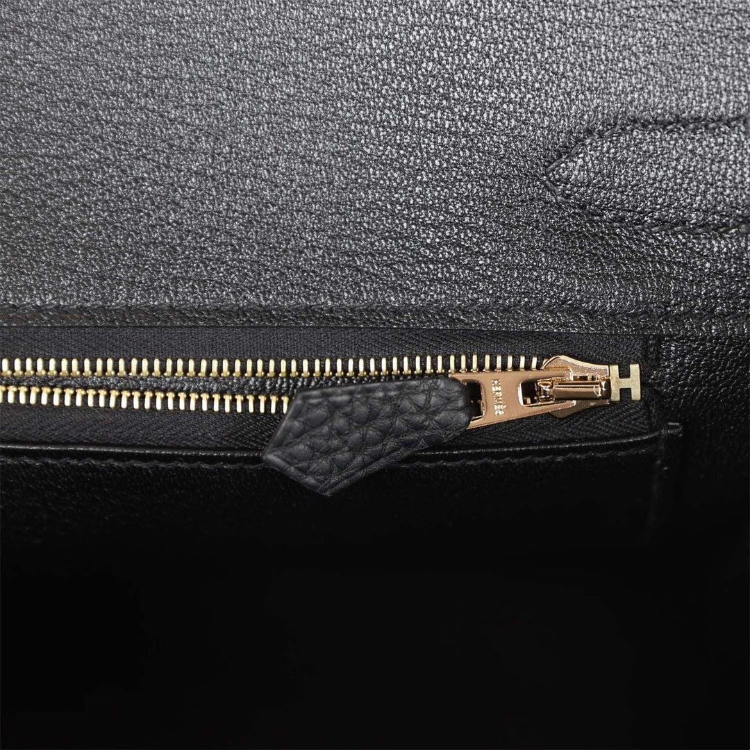 Top quality Hermes Birkin 30 Black Togo Gold Hardware