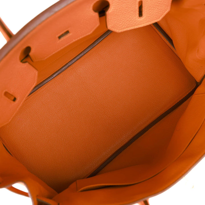 Top quality Hermes Birkin 35 Orange H Togo Gold Hardware