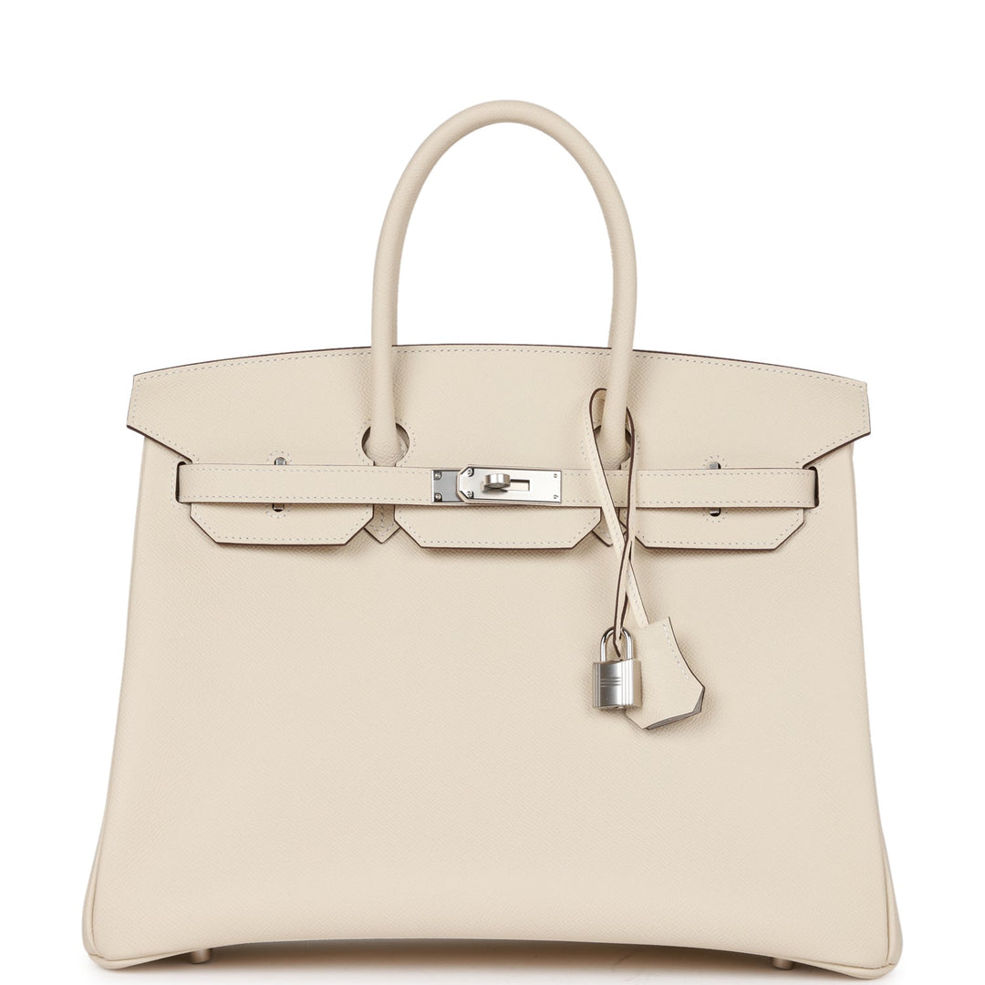 top quality Hermes Special Order (HSS) Birkin 35 Nata Verso Epsom Palladium Hardware