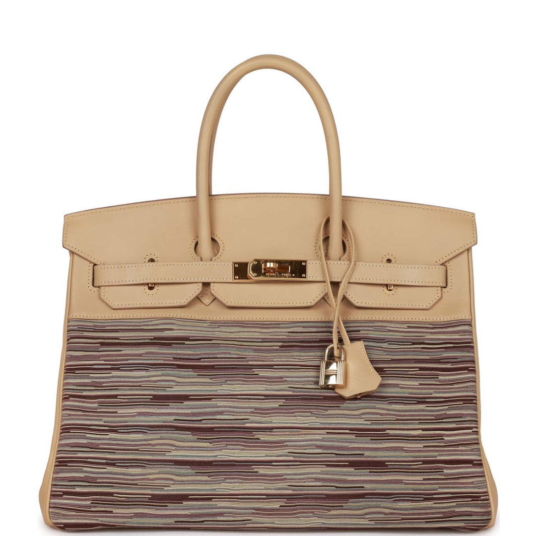 top quality Hermes Birkin 35 Vibrato Parchemin Box Gold Hardware
