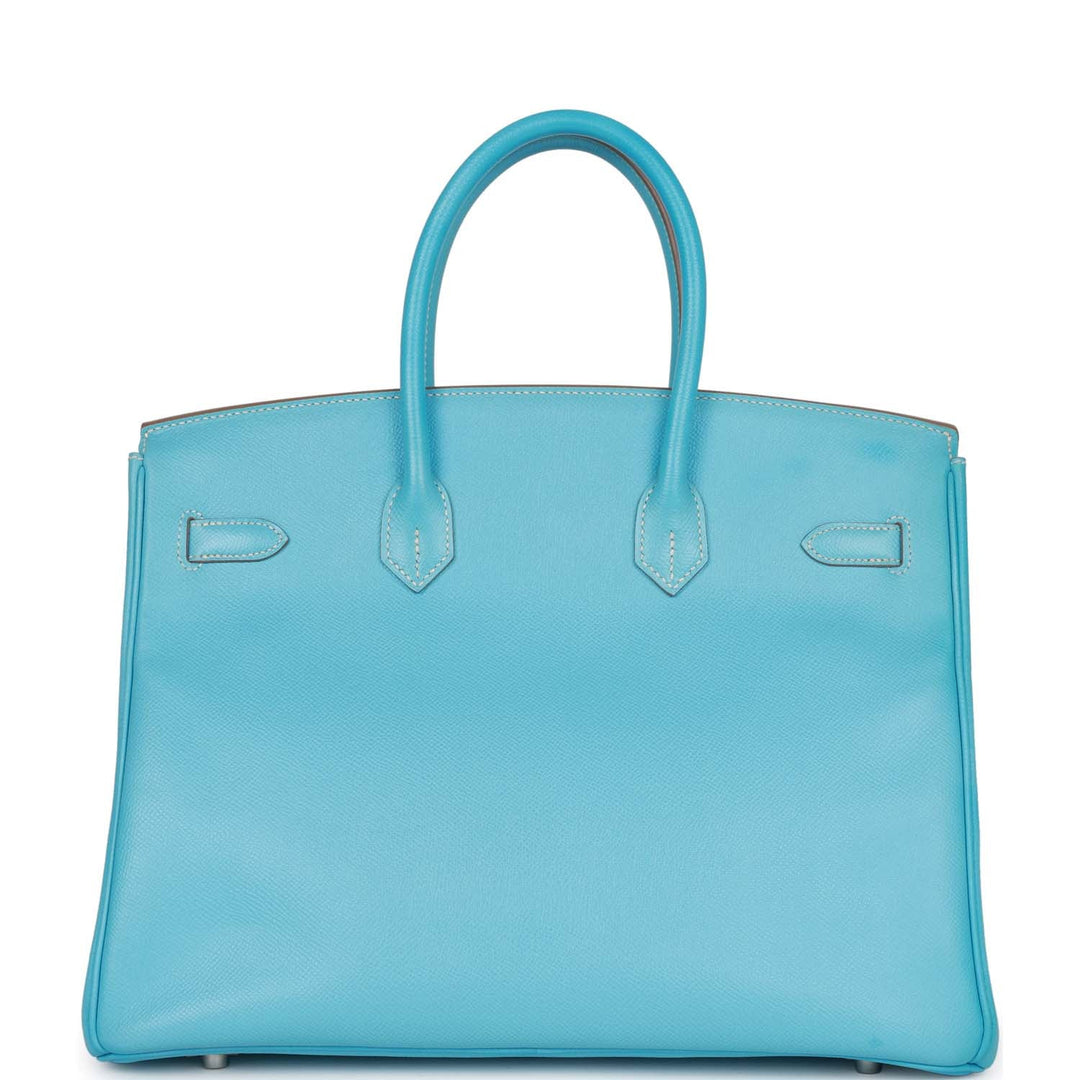 Top quality Hermes Birkin 35 Celeste Candy Epsom Palladium Hardware