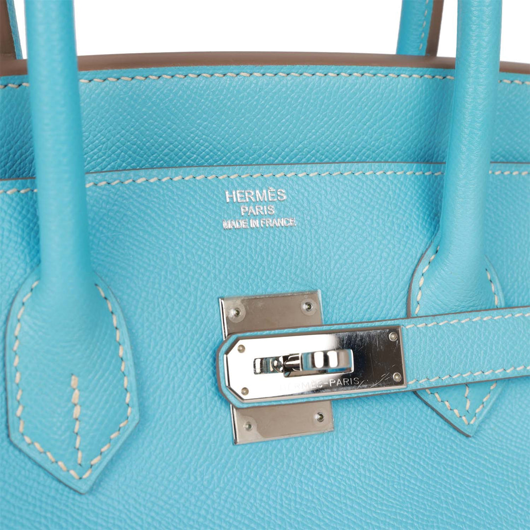 Top quality Hermes Birkin 35 Celeste Candy Epsom Palladium Hardware