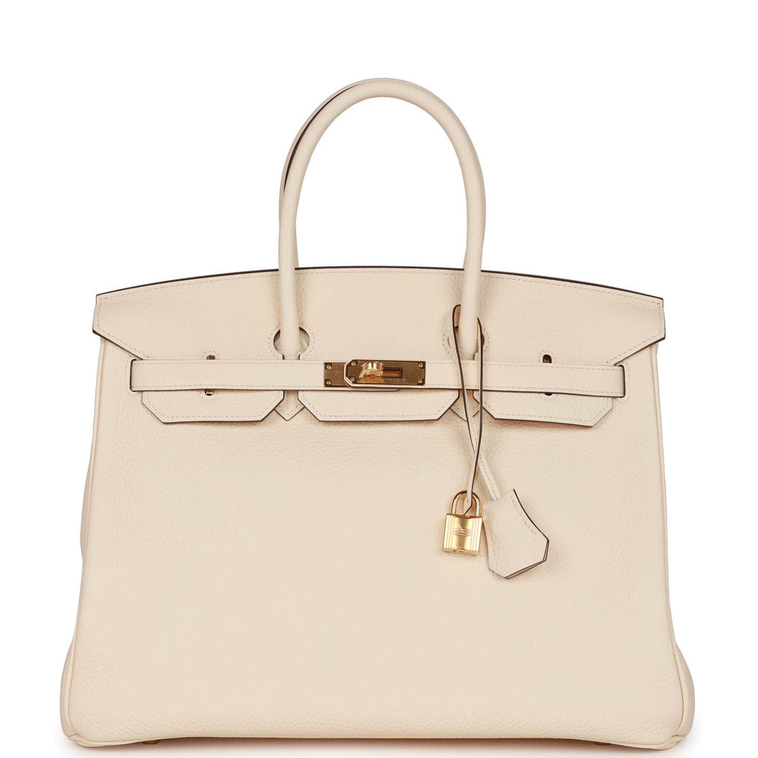 top quality Hermes Birkin 35 Nata Clemence Gold Hardware