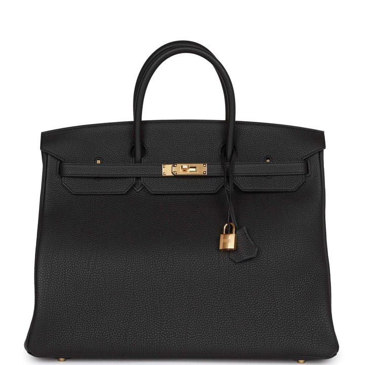 Top quality Hermes Birkin 40 Black Togo Gold Hardware