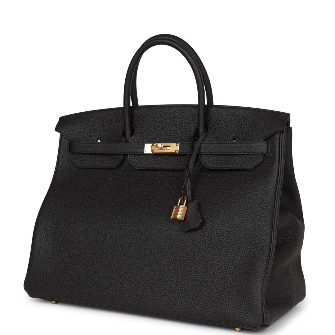 Top quality Hermes Birkin 40 Black Togo Gold Hardware