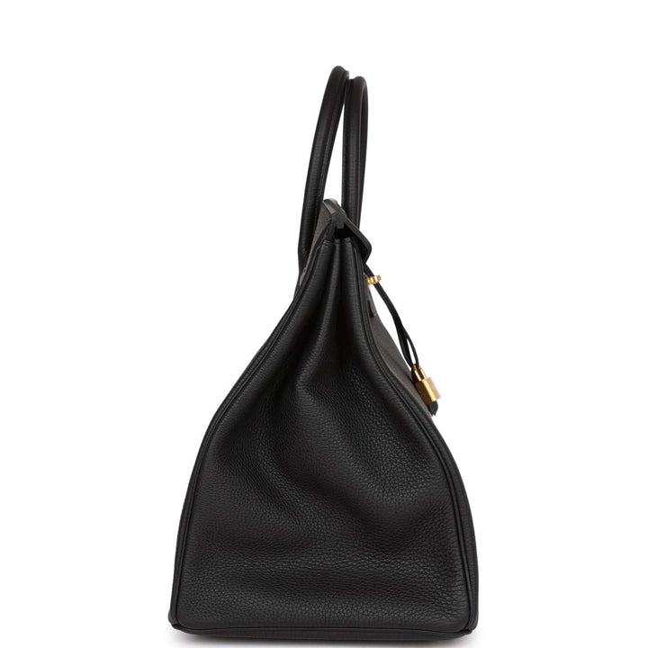 Top quality Hermes Birkin 40 Black Togo Gold Hardware