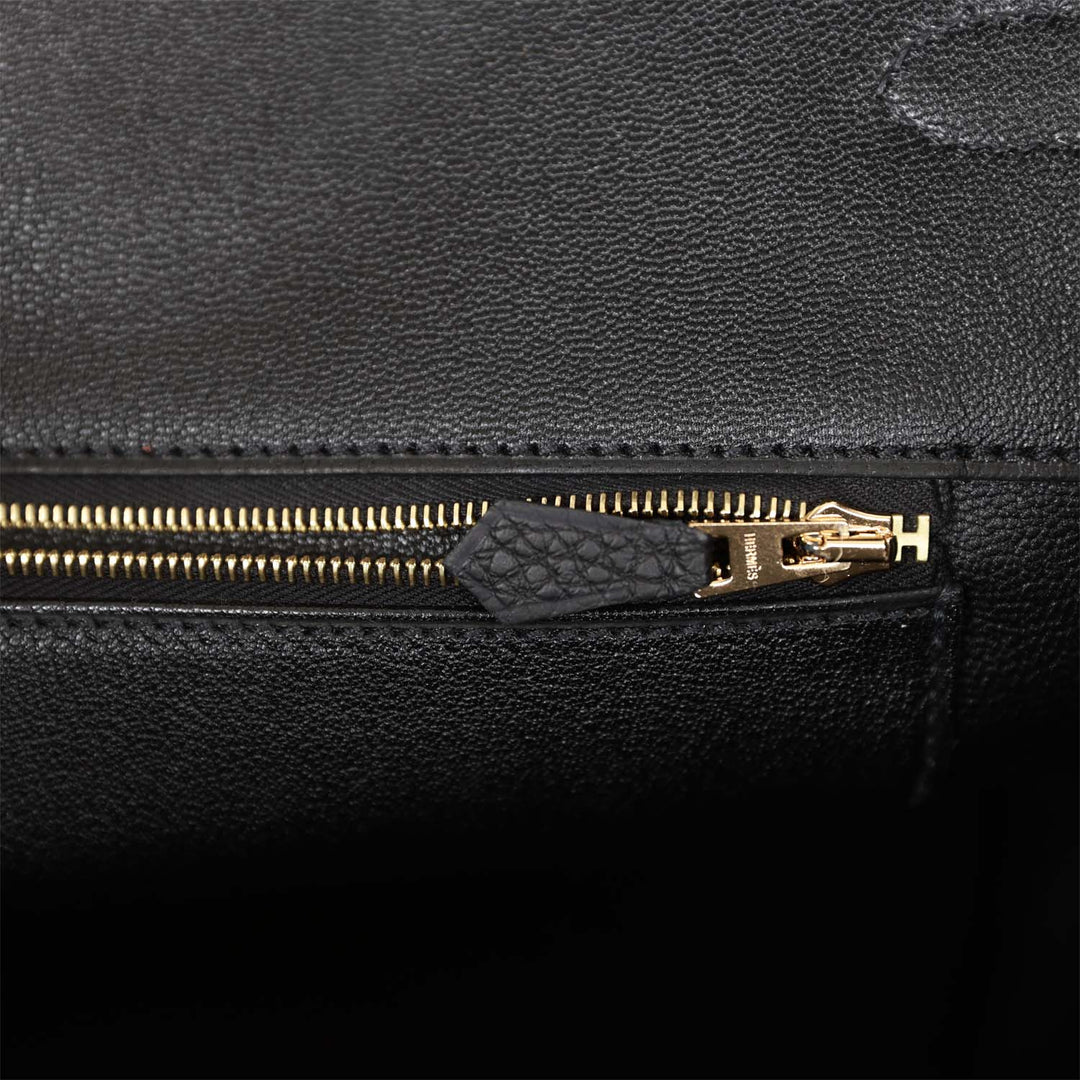 Top quality Hermes Birkin 40 Black Togo Gold Hardware