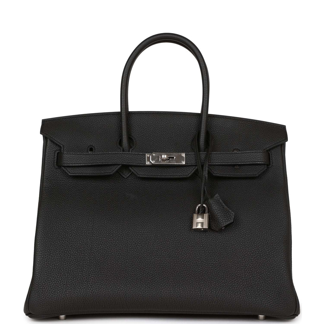 top quality Hermes Birkin 35 Black Togo Palladium Hardware
