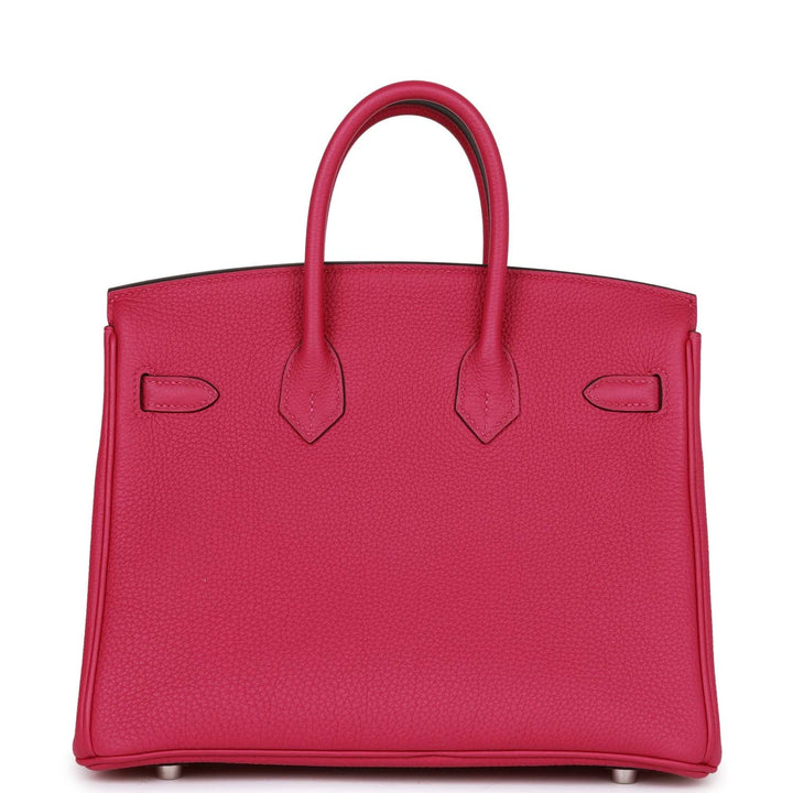 Pre-owned Top quality Hermes Birkin 25 Rose Pourpre Togo Palladium Hardware