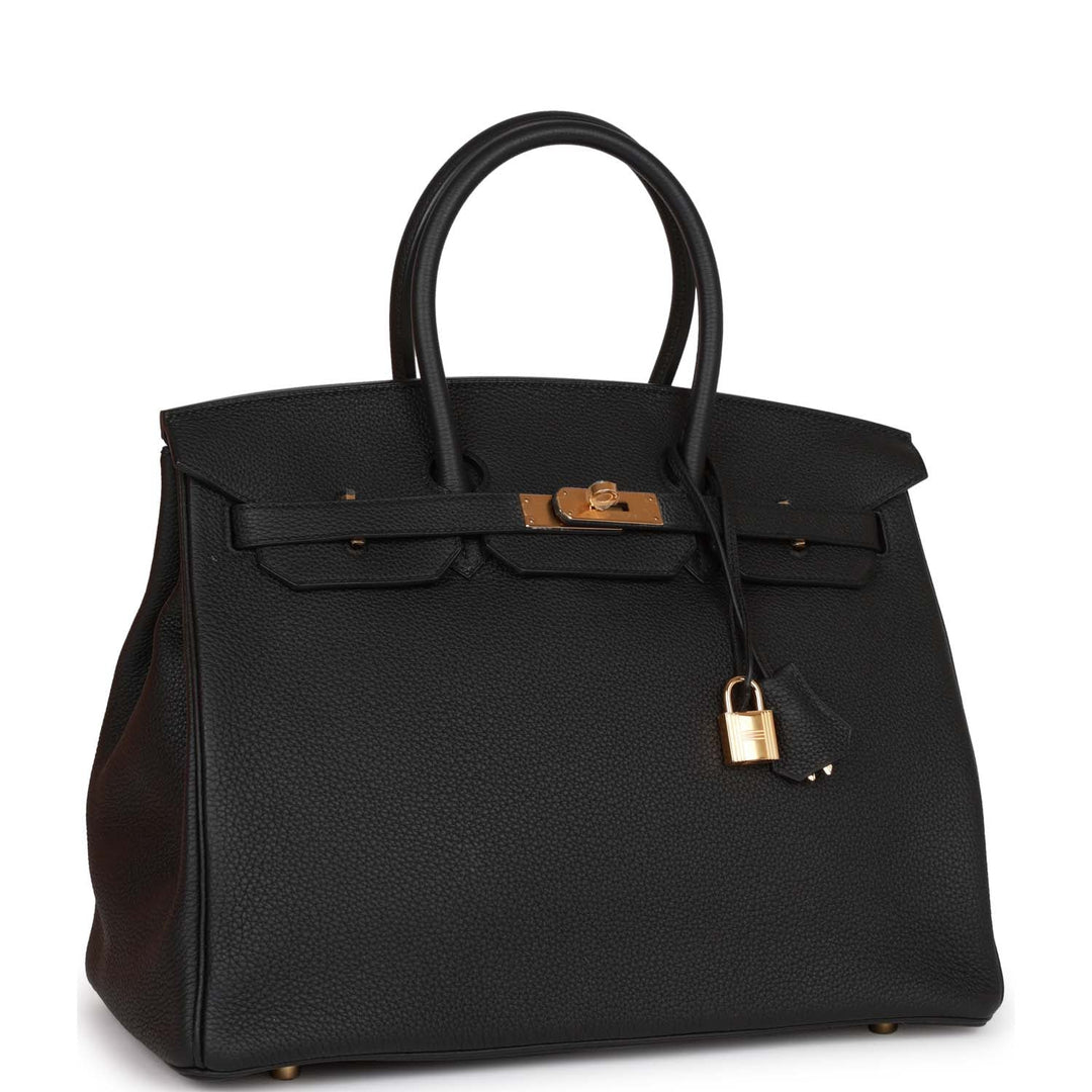 Top quality Hermes Birkin 35 Black Togo Gold Hardware