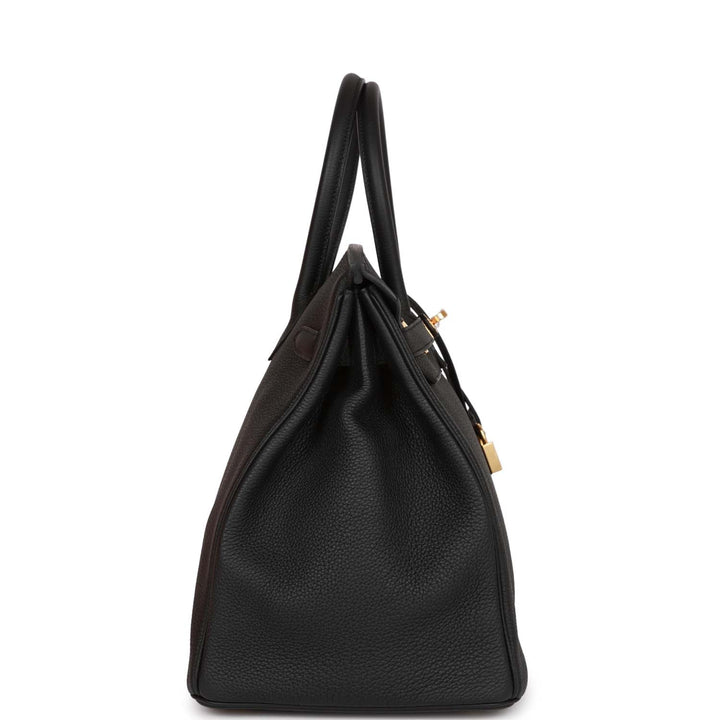 Top quality Hermes Birkin 35 Black Togo Gold Hardware