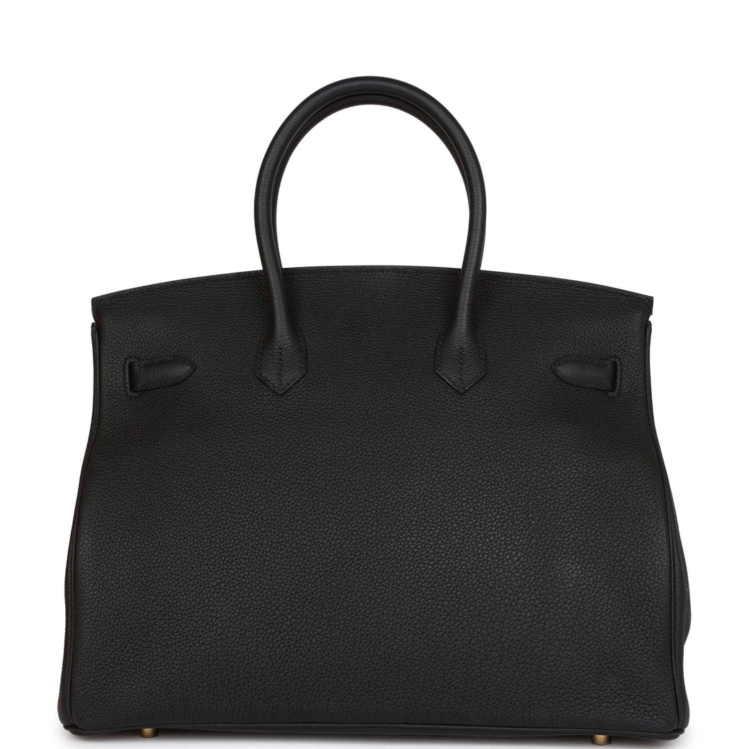 Top quality Hermes Birkin 35 Black Togo Gold Hardware