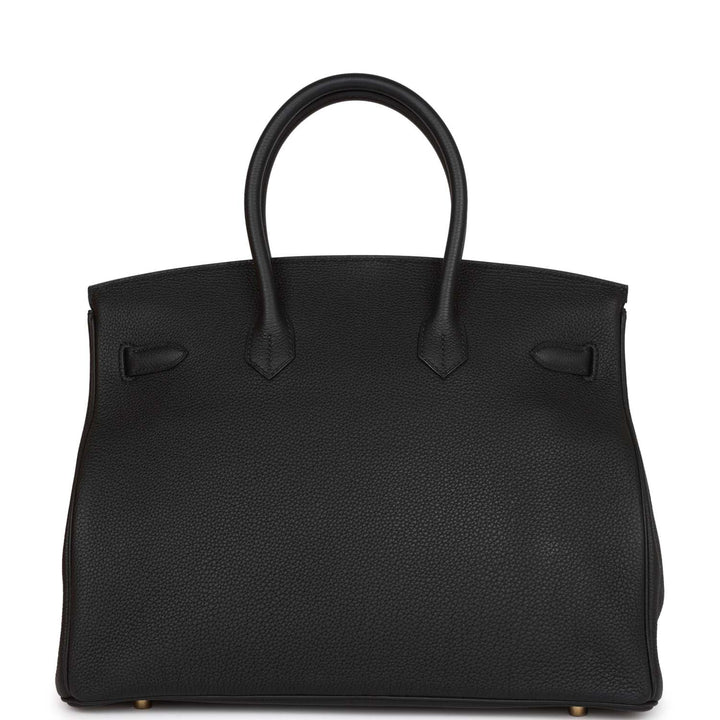 Top quality Hermes Birkin 35 Black Togo Gold Hardware