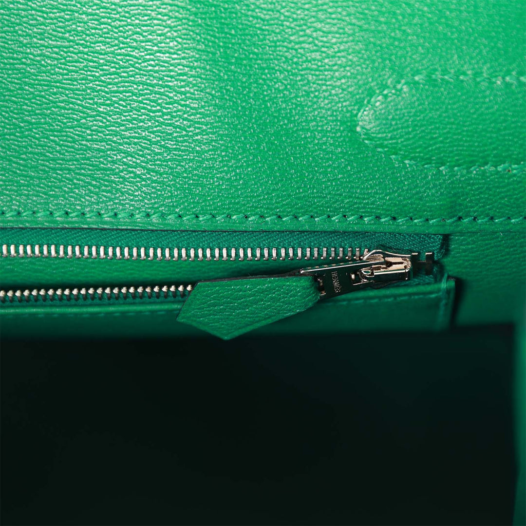 Top quality Hermes Birkin 30 Emerald Shiny Niloticus Crocodile Palladium Hardware