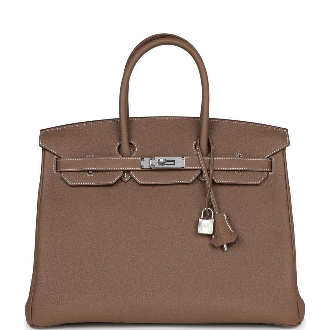 top quality Hermes Birkin 35 Etoupe Togo Palladium Hardware