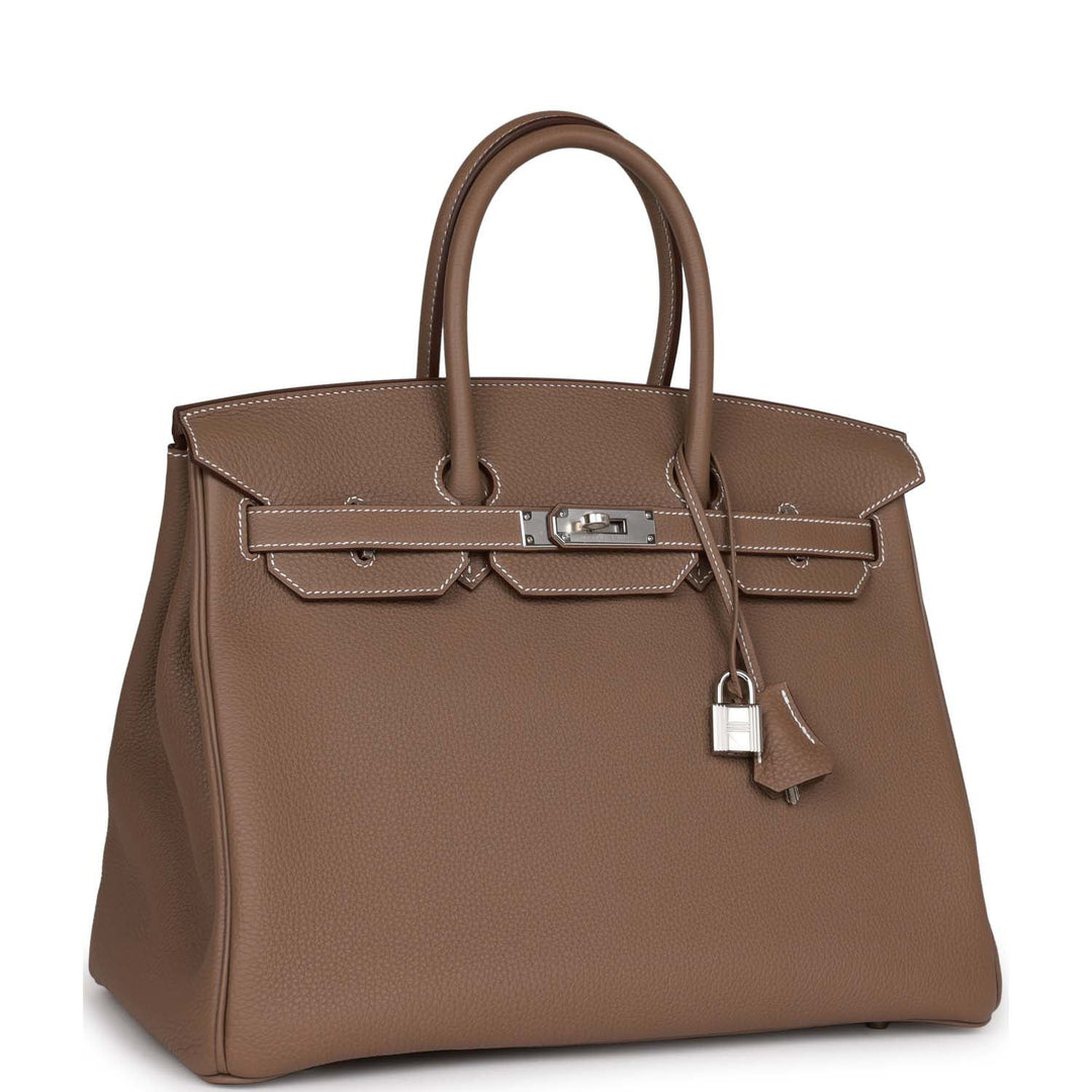 Top quality Hermes Birkin 35 Etoupe Togo Palladium Hardware