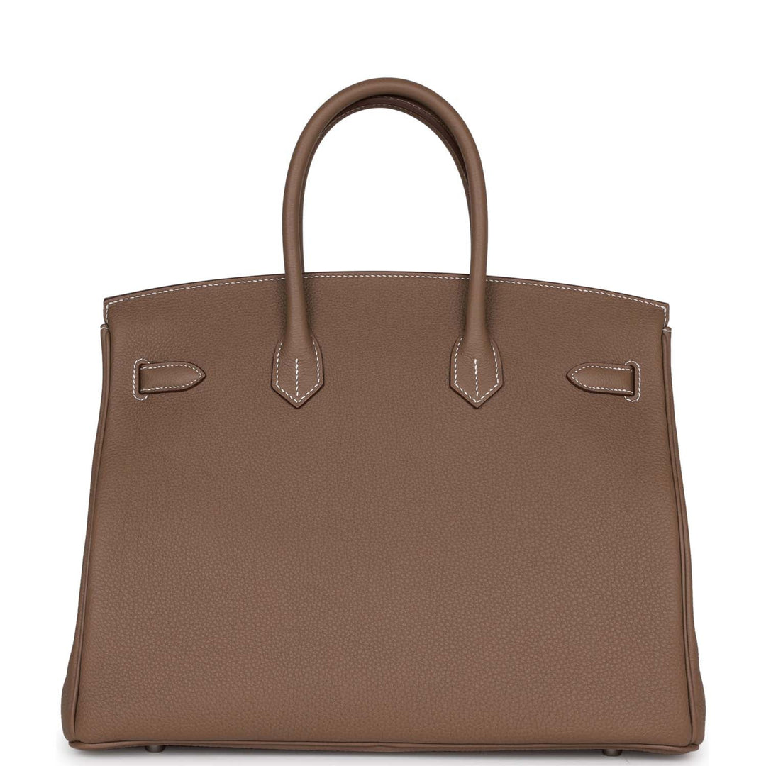 Top quality Hermes Birkin 35 Etoupe Togo Palladium Hardware