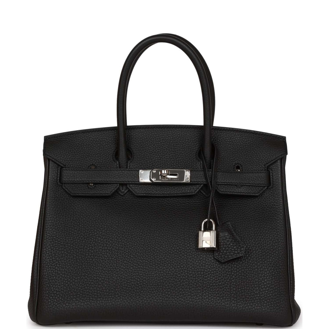 Top quality Hermes Birkin 30 Black Togo Palladium Hardware