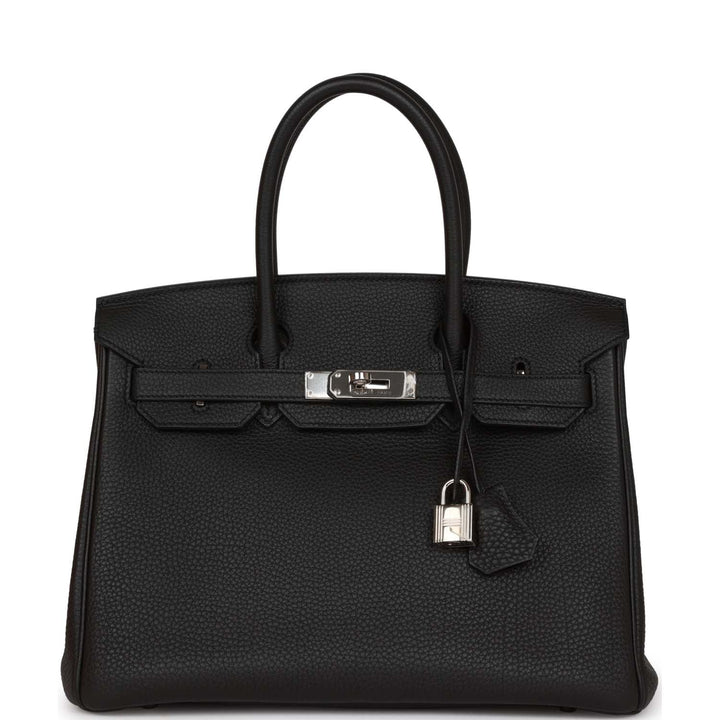 Top quality Hermes Birkin 30 Black Togo Palladium Hardware