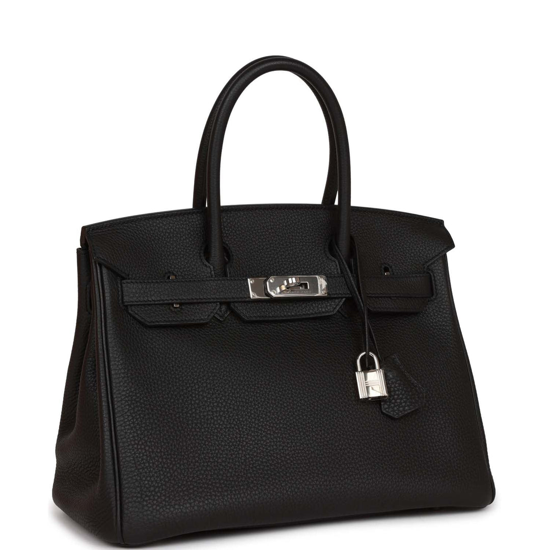 Top quality Hermes Birkin 30 Black Togo Palladium Hardware