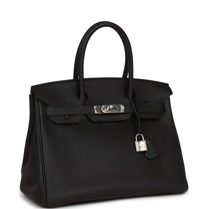 Top quality Hermes Birkin 30 Black Togo Palladium Hardware