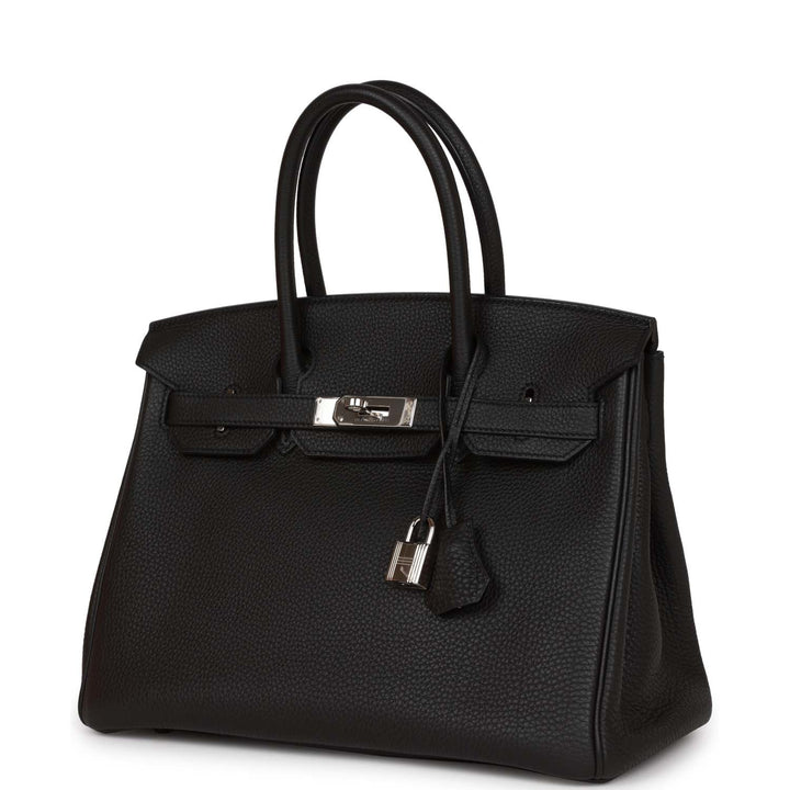 Top quality Hermes Birkin 30 Black Togo Palladium Hardware