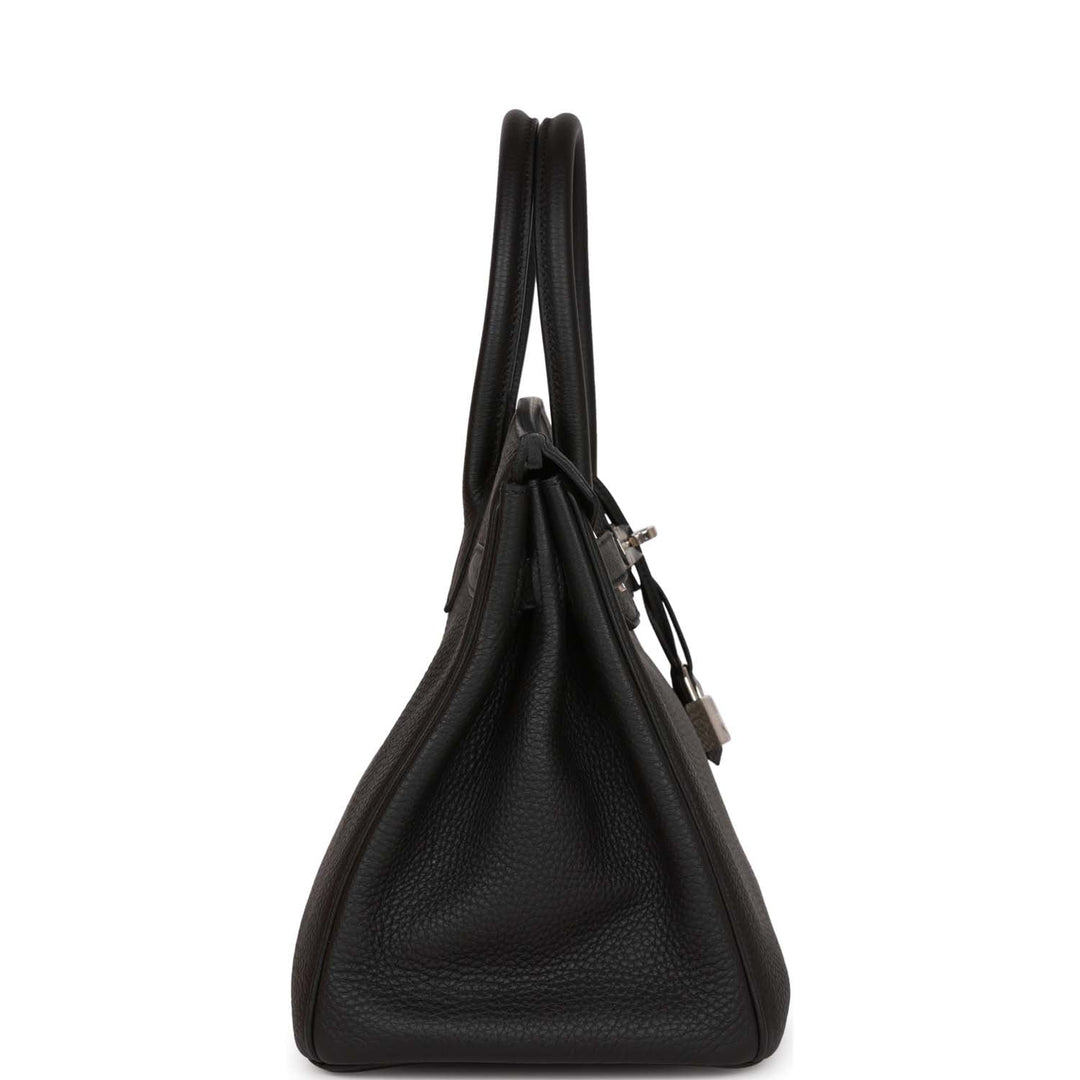 Top quality Hermes Birkin 30 Black Togo Palladium Hardware