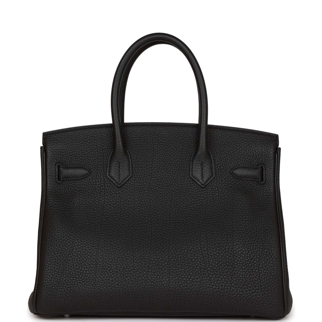 Top quality Hermes Birkin 30 Black Togo Palladium Hardware