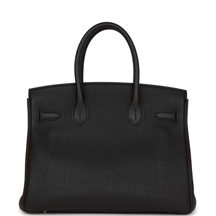Top quality Hermes Birkin 30 Black Togo Palladium Hardware