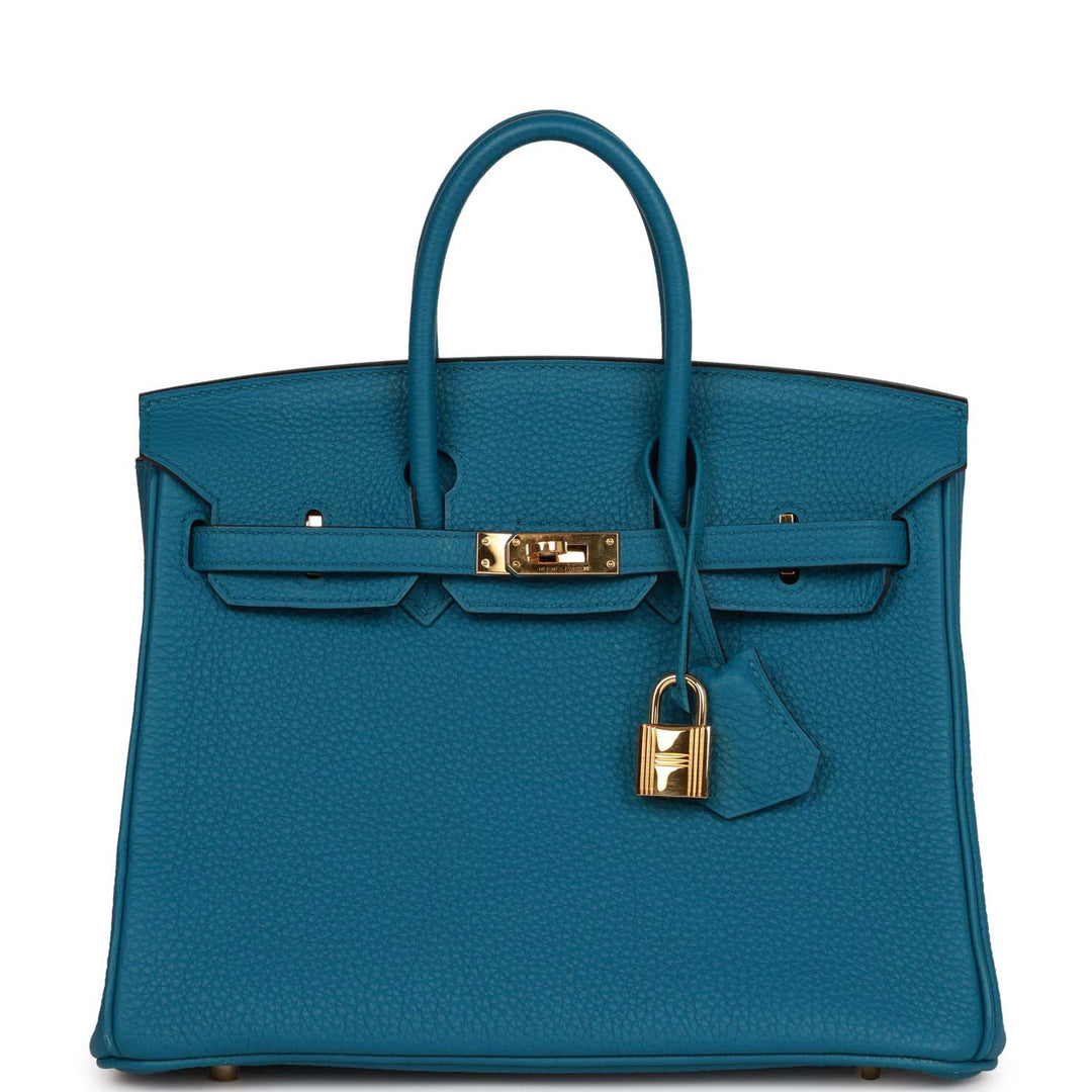 top quality Hermes Birkin 25 Colvert Togo Gold Hardware
