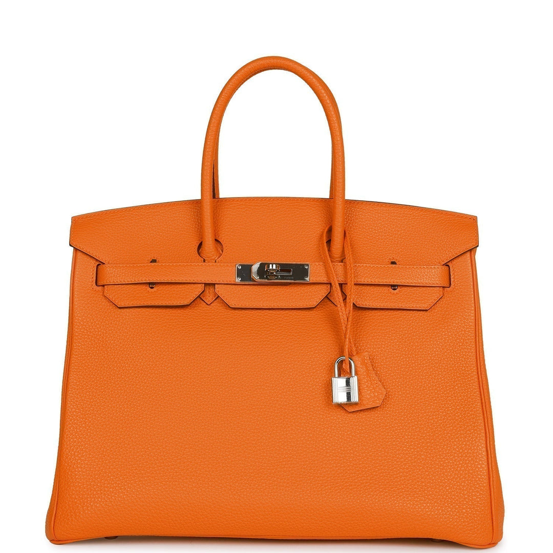 top quality Hermes Birkin 35 Orange H Togo Palladium Hardware