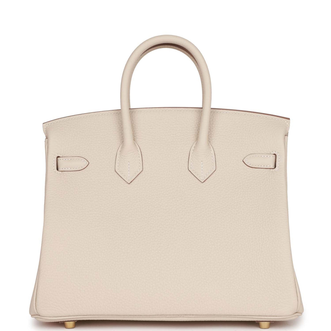 Top quality Hermes Birkin 25 Craie Togo Gold Hardware