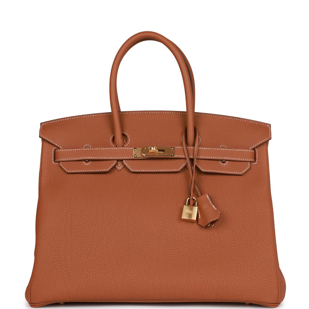 top quality Hermes Birkin 35 Gold Togo Gold Hardware