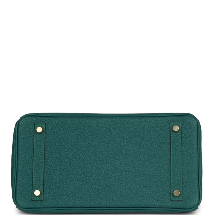 Top quality Hermes Birkin 30 Malachite Togo Gold Hardware
