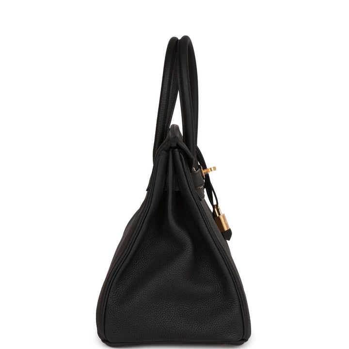 Top quality Hermes Birkin 30 Black Togo Gold Hardware