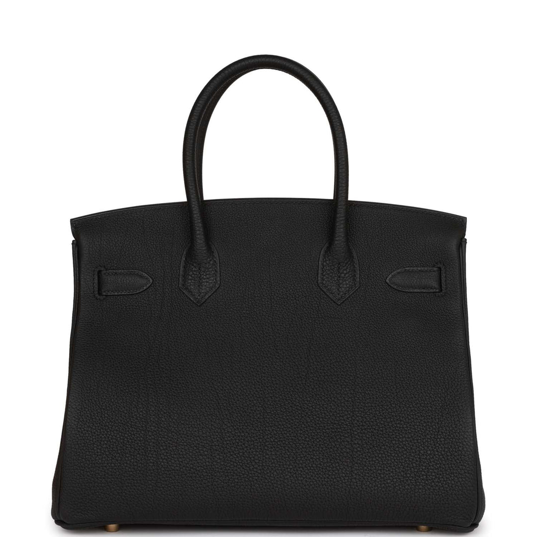 Top quality Hermes Birkin 30 Black Togo Gold Hardware