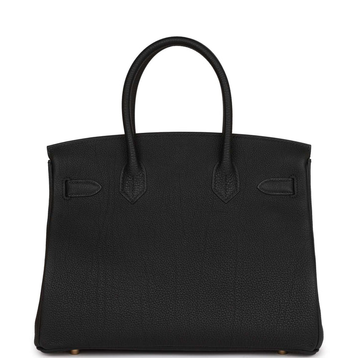 Top quality Hermes Birkin 30 Black Togo Gold Hardware