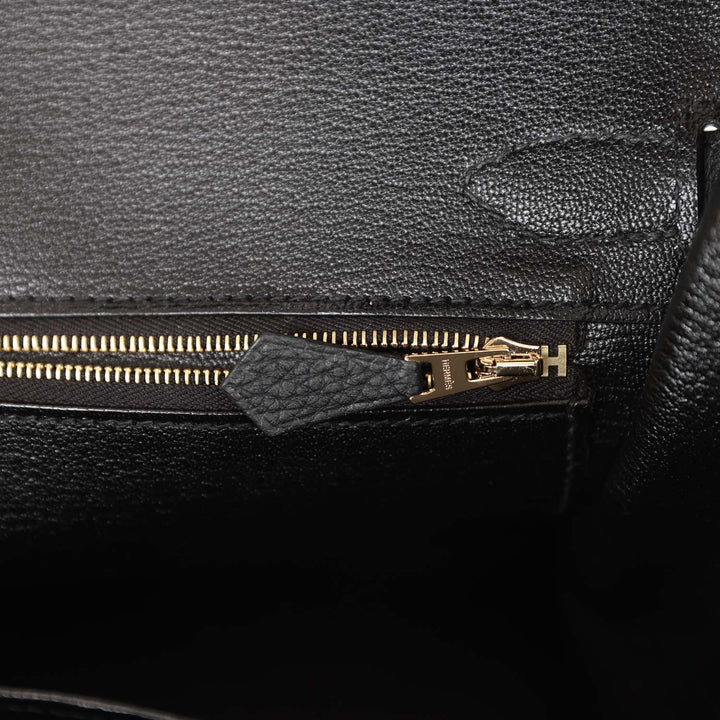 Top quality Hermes Birkin 30 Black Togo Gold Hardware