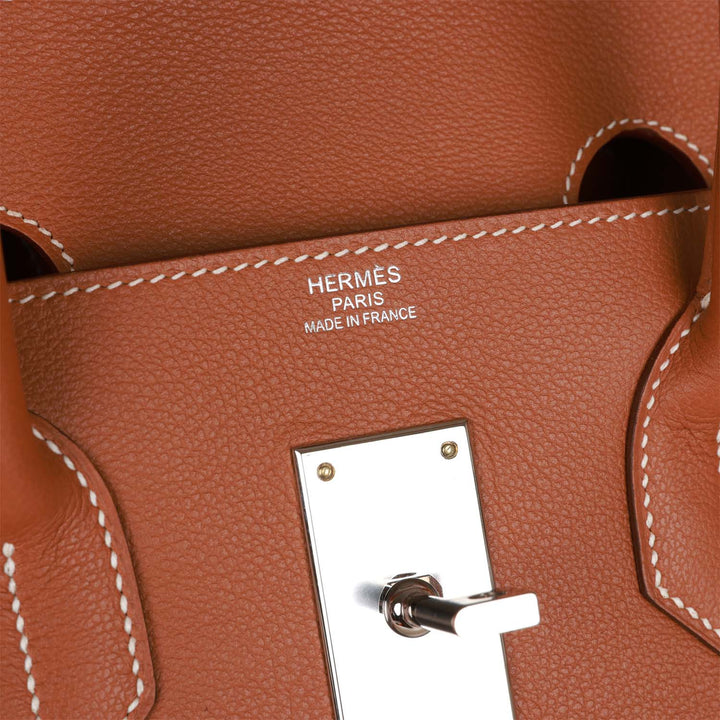 Top quality Hermes Birkin HAC 50 Gold Toile De Camp Evercolor Palladium Hardware