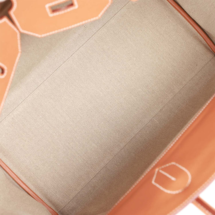 Top quality Hermes Birkin HAC 50 Gold Toile De Camp Evercolor Palladium Hardware